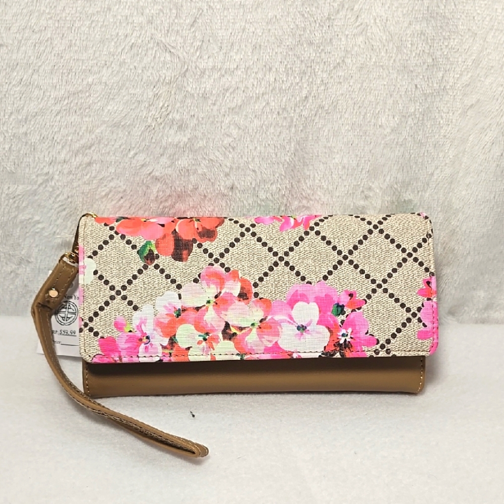 Floral Wristlet Clutch AR New York NWT